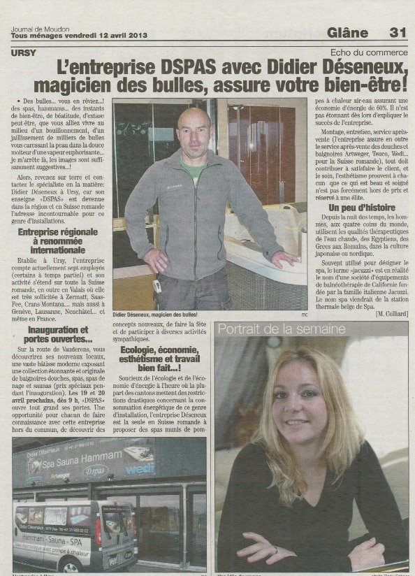 article de journal sur Dspas