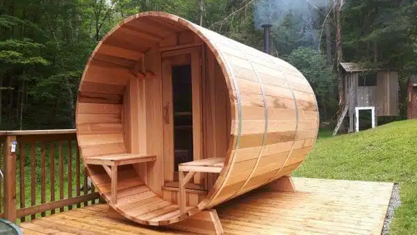 Sauna exterieur tonneau Dspas