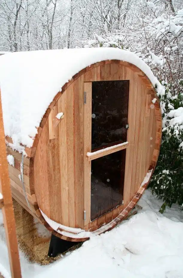 sauna Barrel 6ft Snow