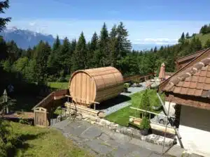 Sauna tonneau cèdre blanc