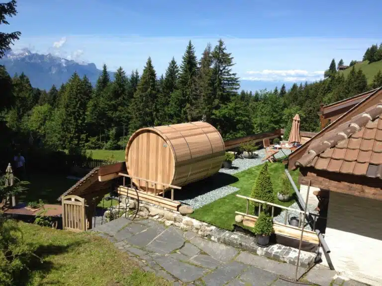 Sauna tonneau cèdre blanc