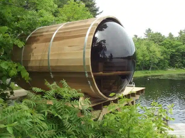 Sauna panoramique en cèdre rouge du Canada