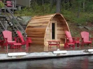 Sauna exterieur Leisure Pod en cedre rouge Dspas