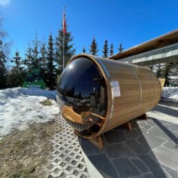 Sauna finlandais panoramique en cèdre