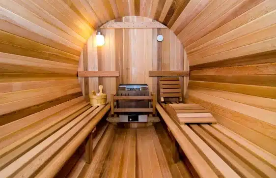 Sauna tonneau en cèdre rouge