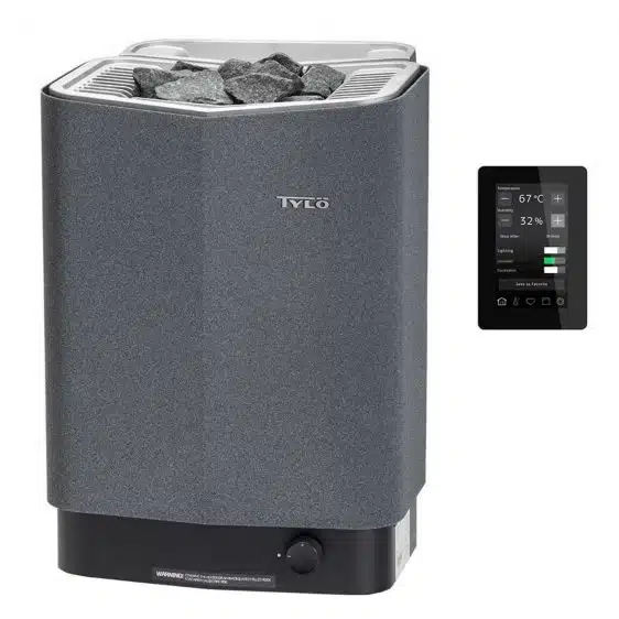 poele sauna tylö sense combi elite avec panneau de commande gris