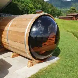 Sauna extérieur panoramique