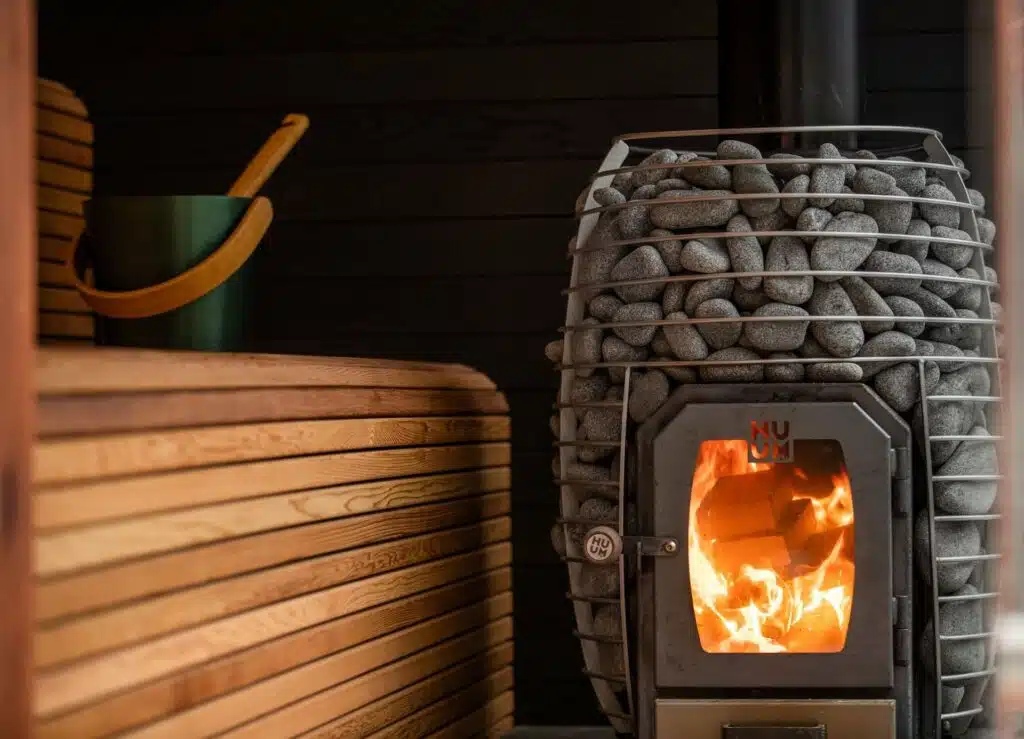 Poêle à bois pour sauna extérieur