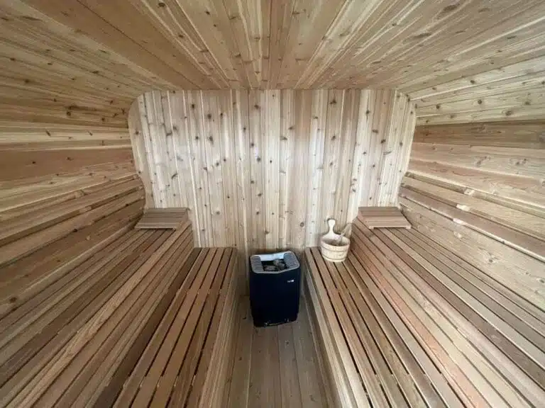 Sauna extérieur Luna en cèdre blanc modèle occasion