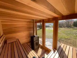 Sauna extérieur cèdre rouge Canada