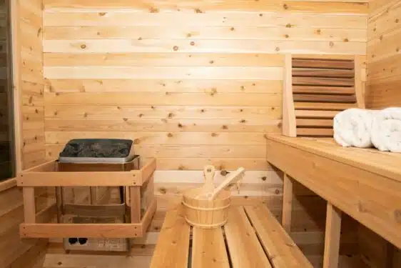 Sauna Luna cèdre blanc intérieur