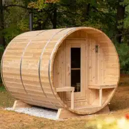 Sauna tonneau cèdre blanc