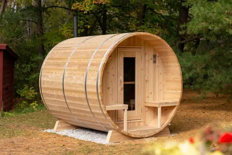 Sauna tonneau cèdre blanc