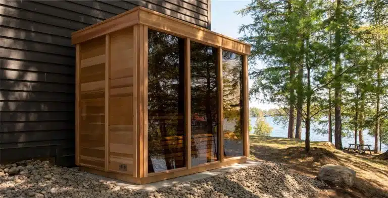 sauna extérieur pure cube