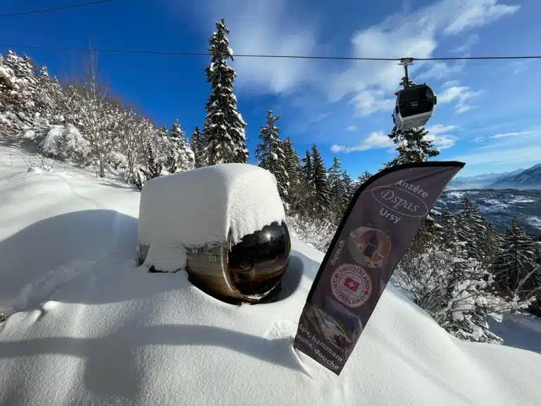 Sauna extérieur cèdre Anzère Suisse