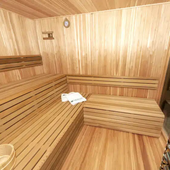 sauna extérieur en cédre pure cube neptune