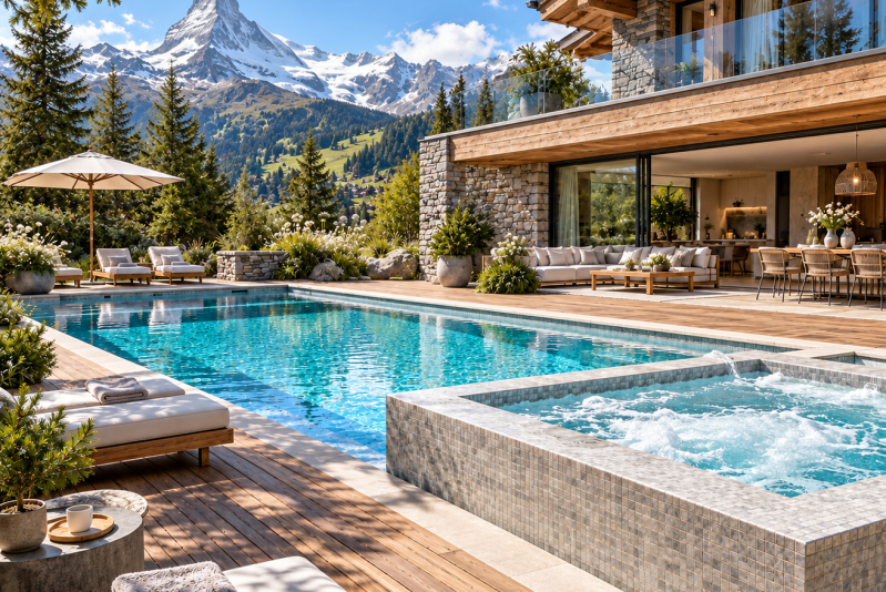 Piscine jacuzzi ou jacuzzi enterré