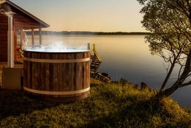 Un bain nordique en bois